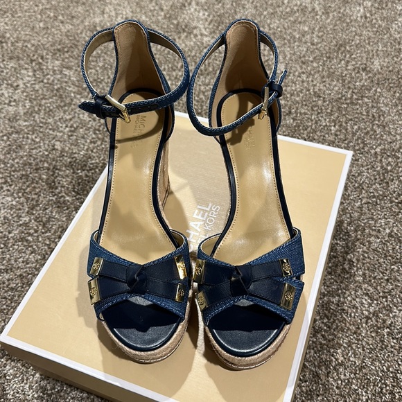 Michael Kors Denim Ripley Wedge - Picture 2 of 5